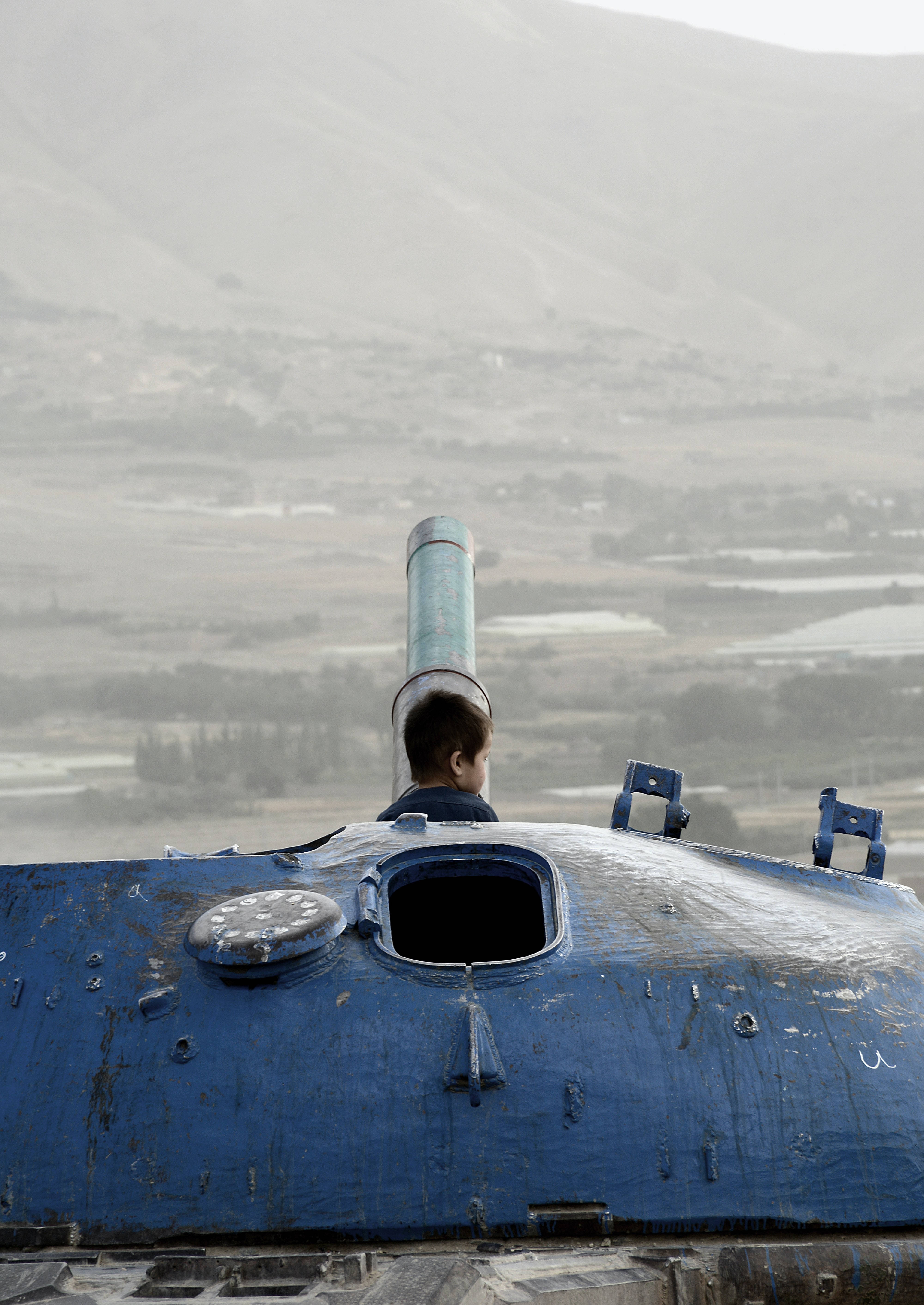 old tank, Kabul, blue tank, 5K Phone Wallpaper