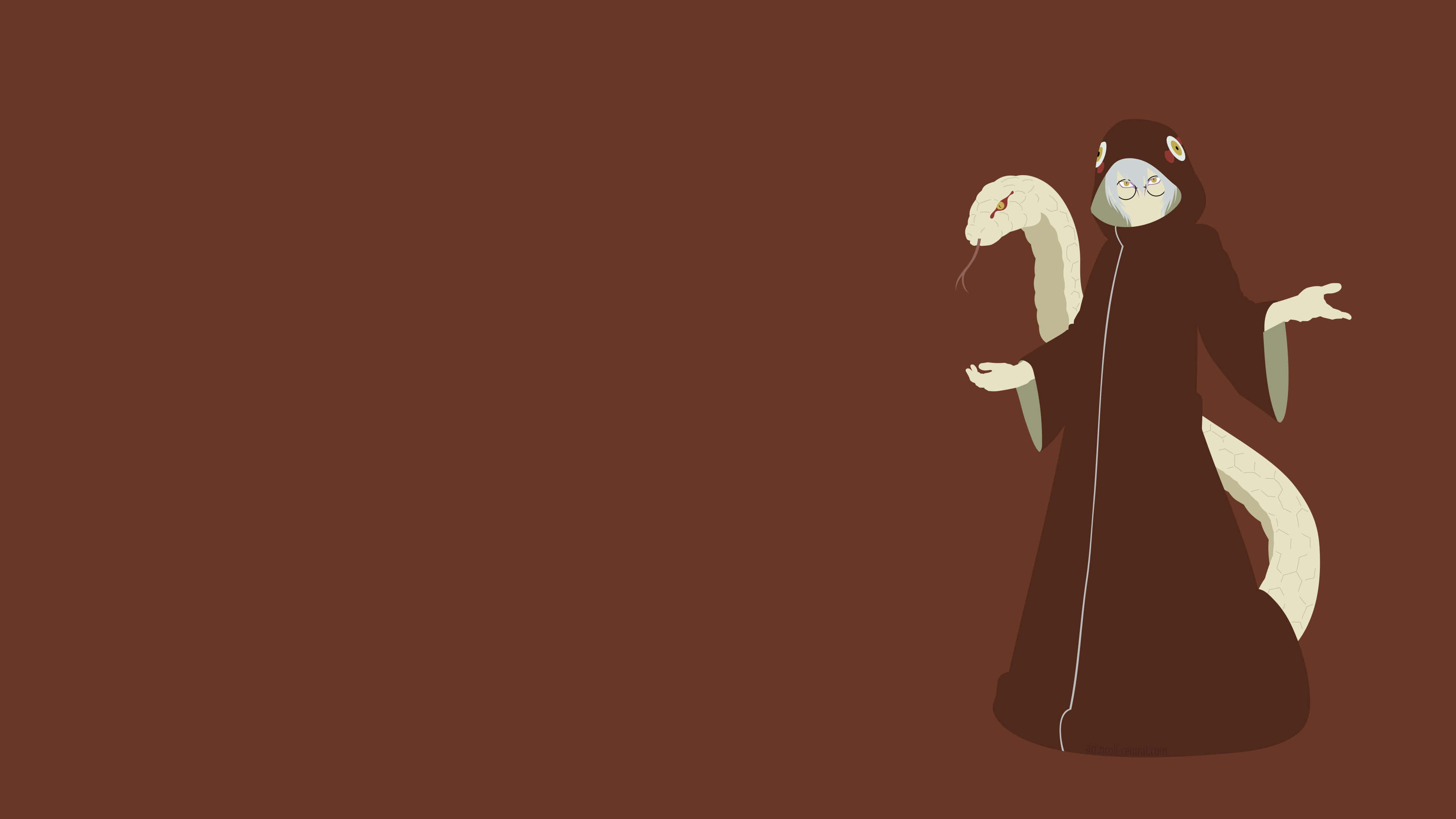 Kabuto Yakushi, dark robe, snake companion, 4K Desktop Wallpaper