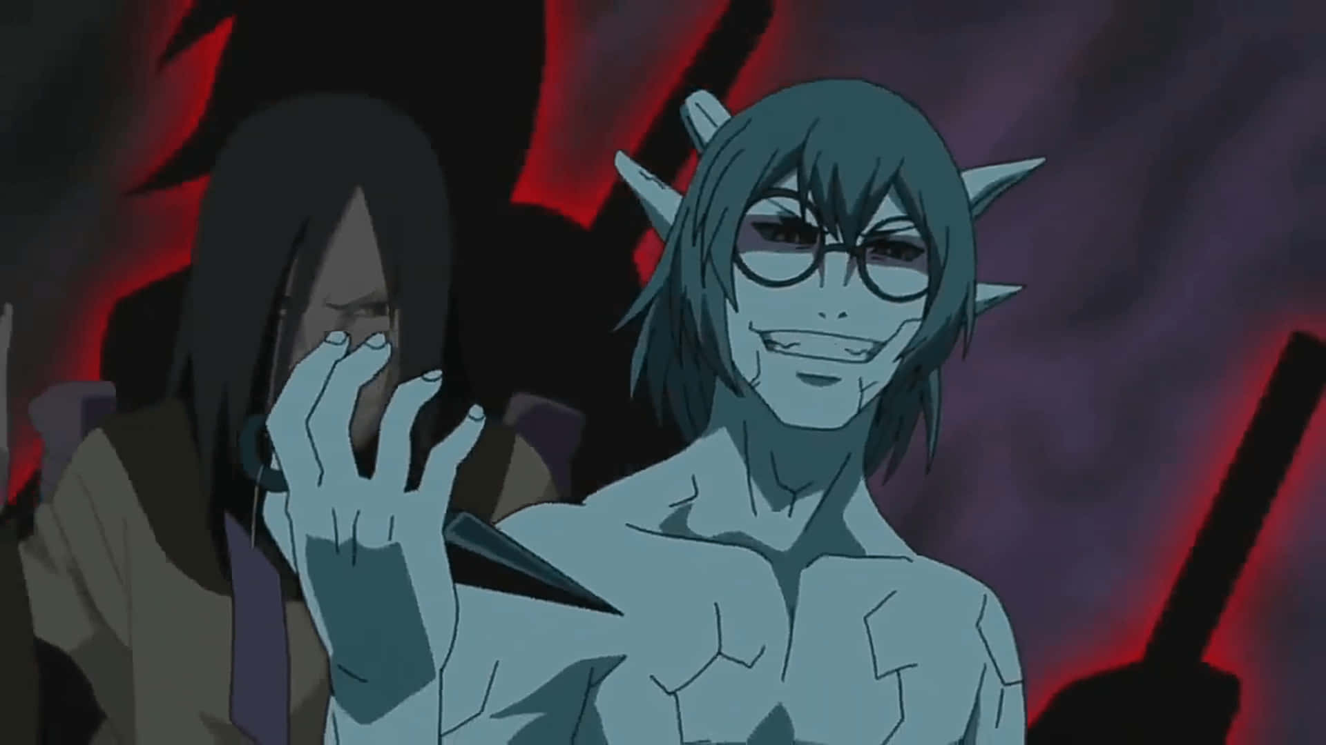 Kabuto Yakushi, glasses, horns, Full HD Desktop Wallpaper