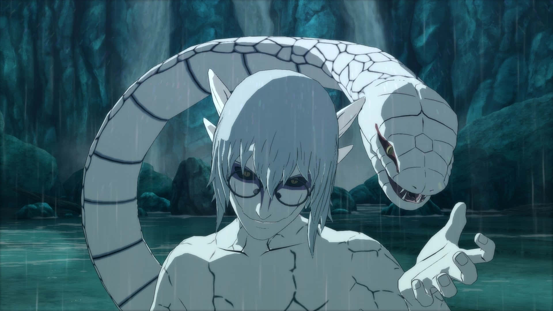 Kabuto Yakushi, anime character, glasses, Full HD Desktop Wallpaper