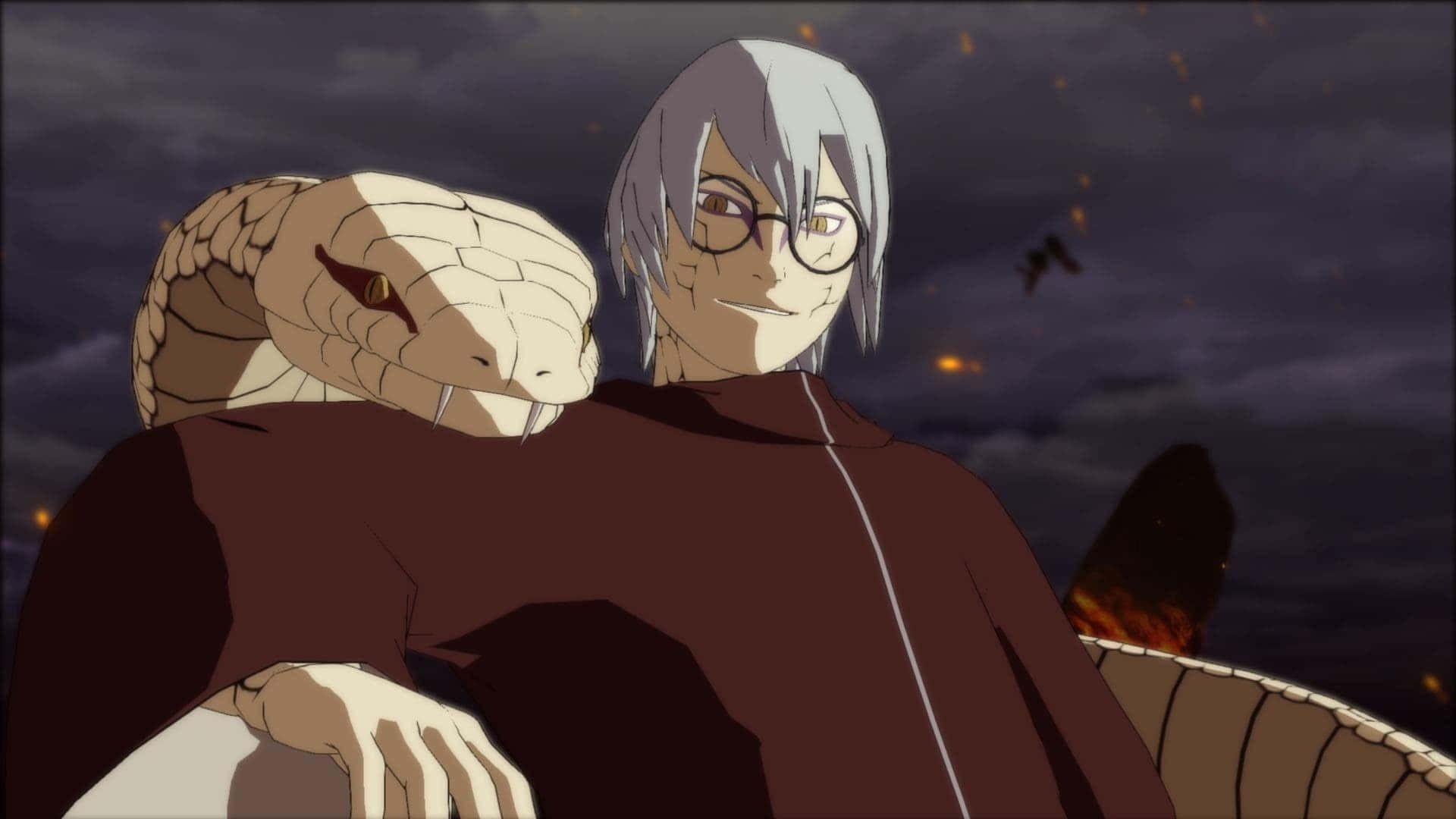Kabuto Yakushi, silver-haired, glasses, Full HD Desktop Wallpaper