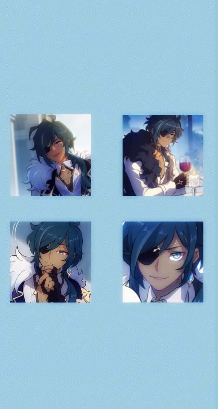 Kaeya, blue-haired, eyepatch, HD Phone Wallpaper