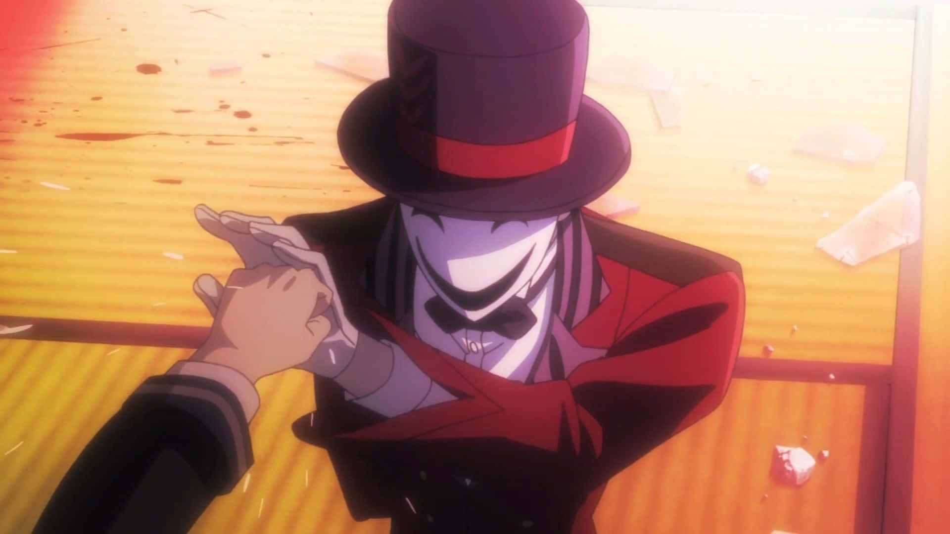 Kagetane Hiruko, red top hat, suit, Full HD Desktop Wallpaper