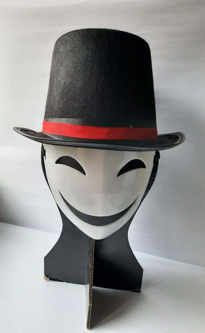Kagetane Hiruko, white smiling mask, black arched eyes, SD Phone Wallpaper