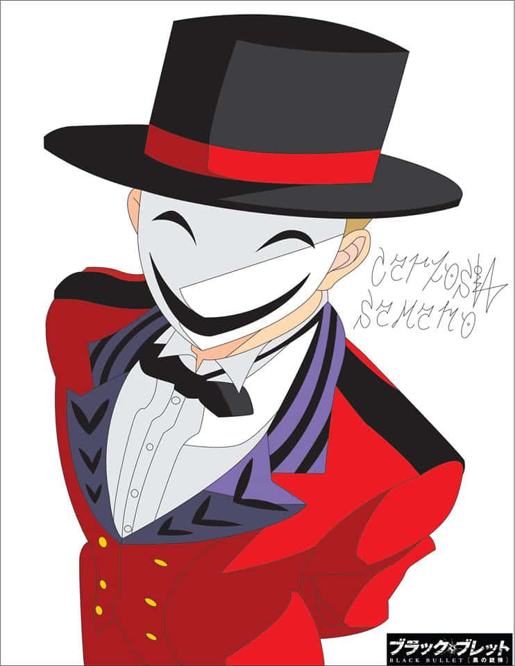 Kagetane Hiruko, red coat, black top hat, SD Phone Wallpaper