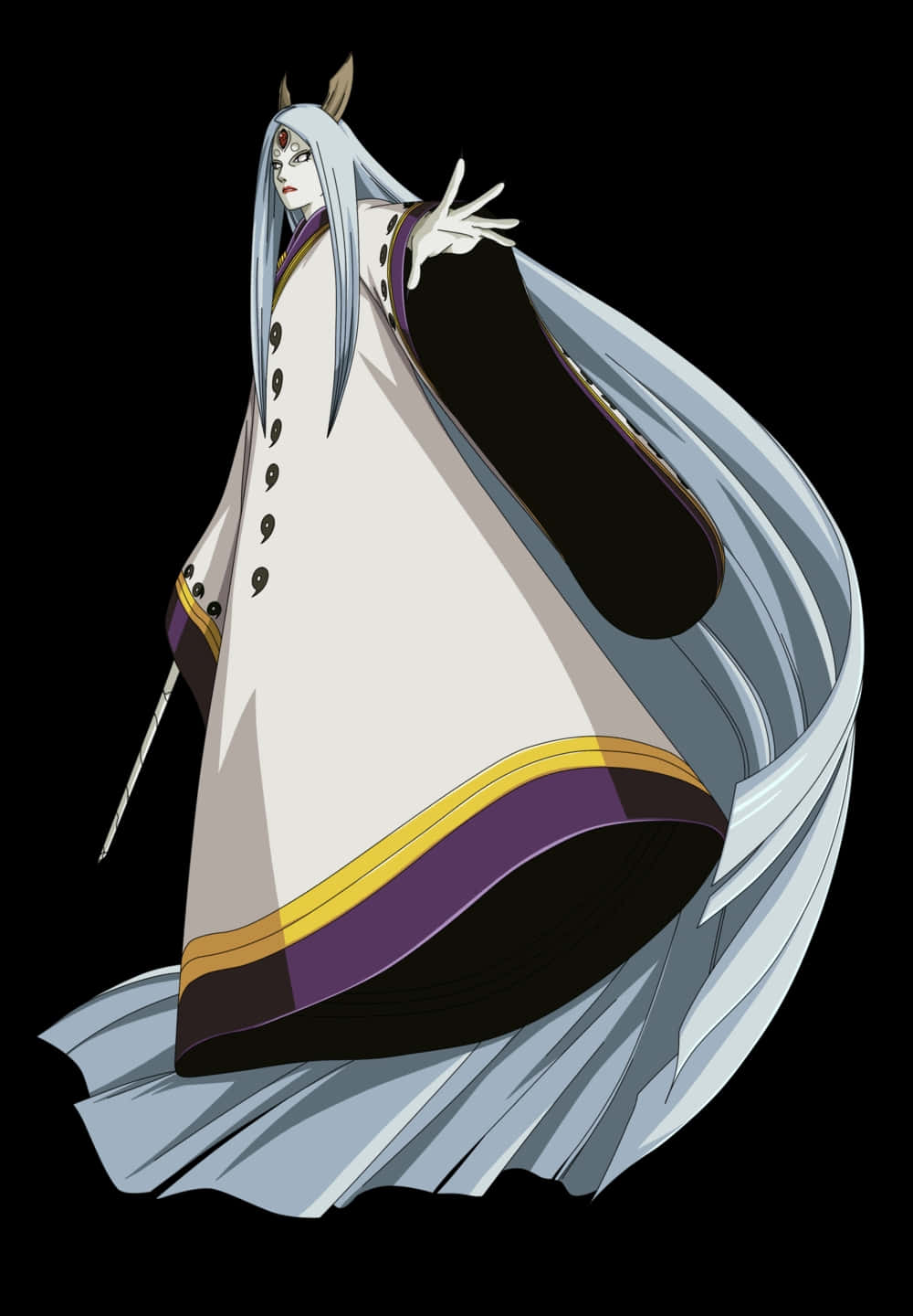 Kaguya Otsutsuki, silver hair, horned headpiece, HD Phone Wallpaper