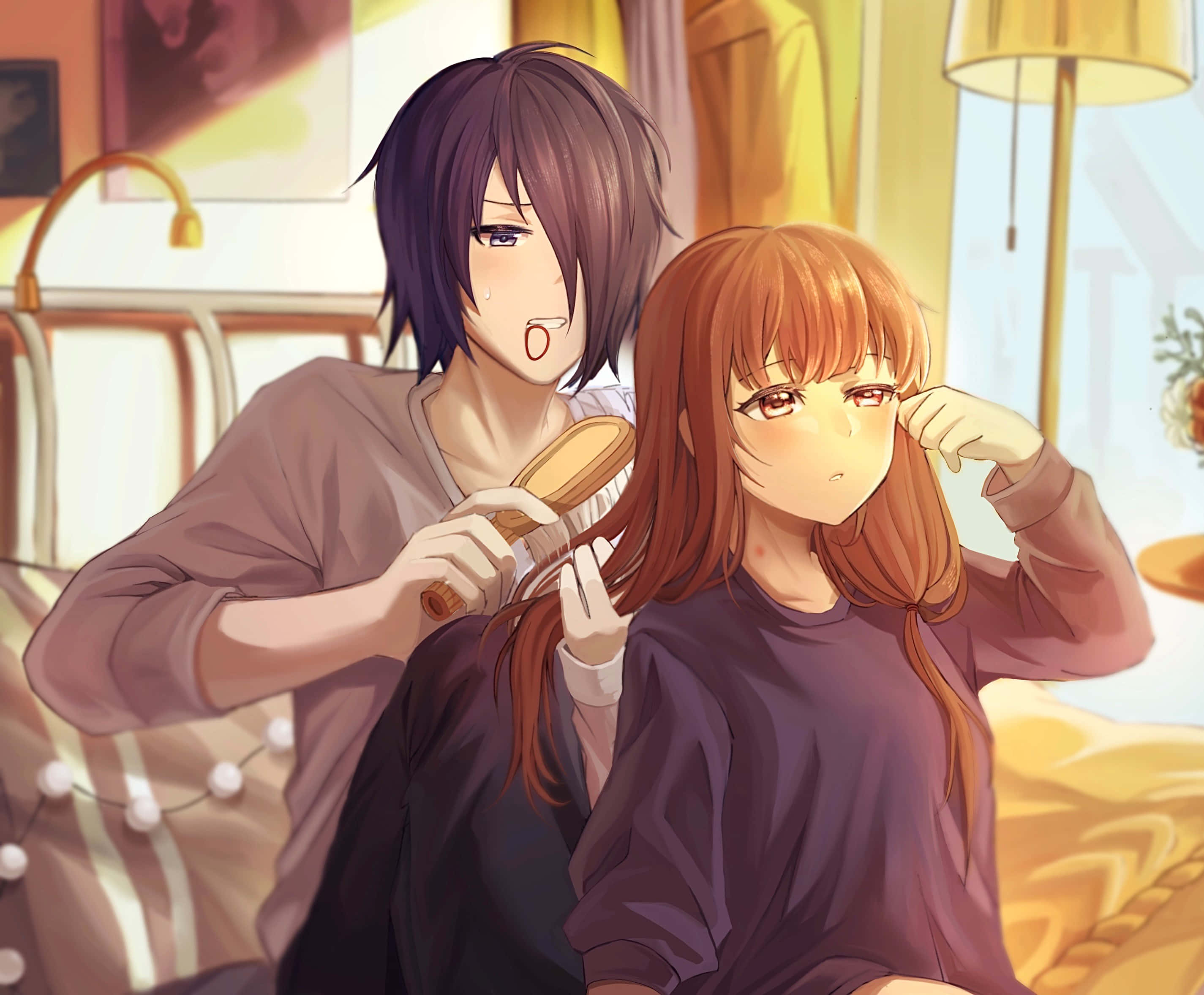 Kaguya Sama: Love Is War, young man, girl, 2K Desktop Wallpaper