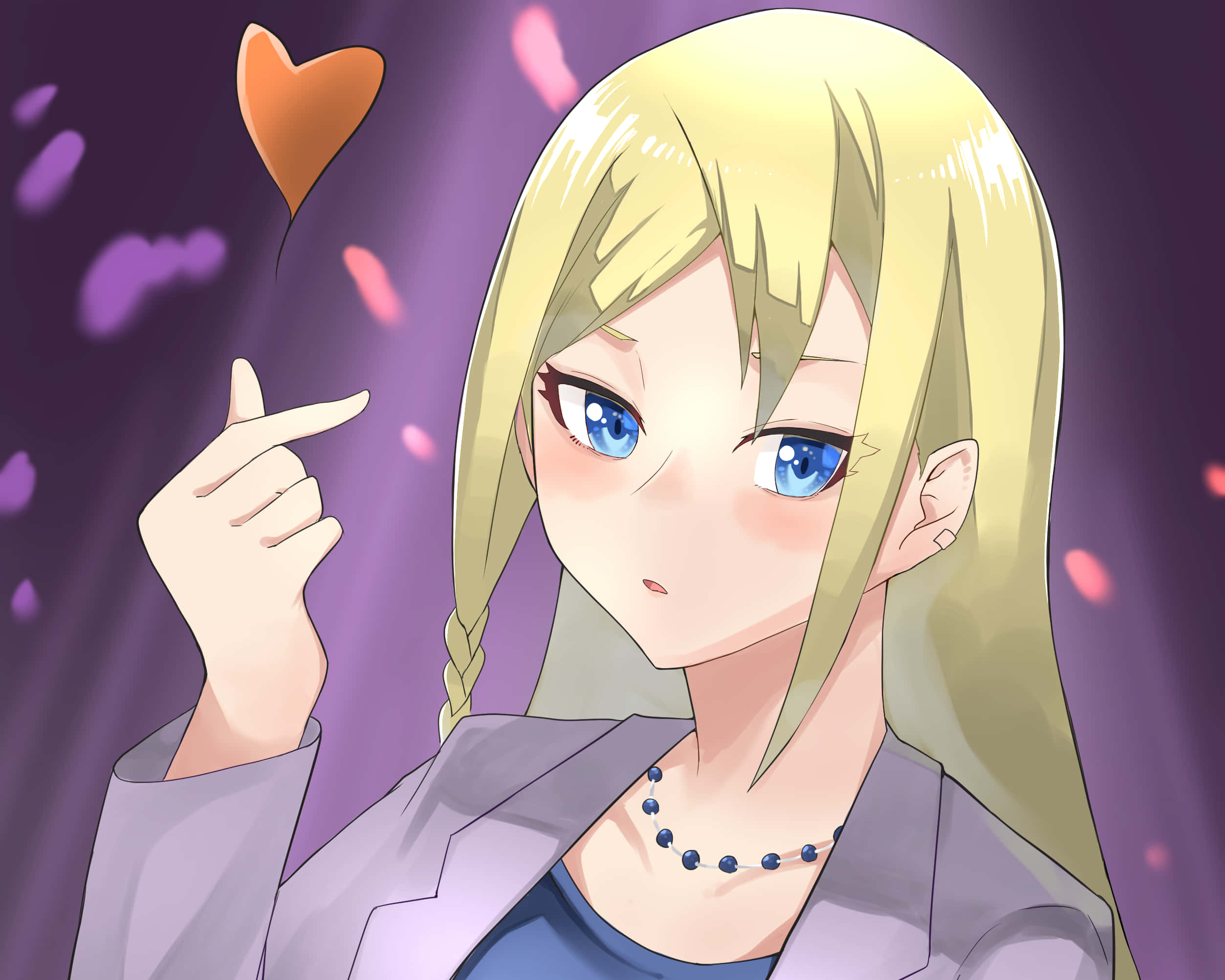 Kaguya Sama Love Is War, blonde anime girl, blue eyes, Full HD Desktop Wallpaper