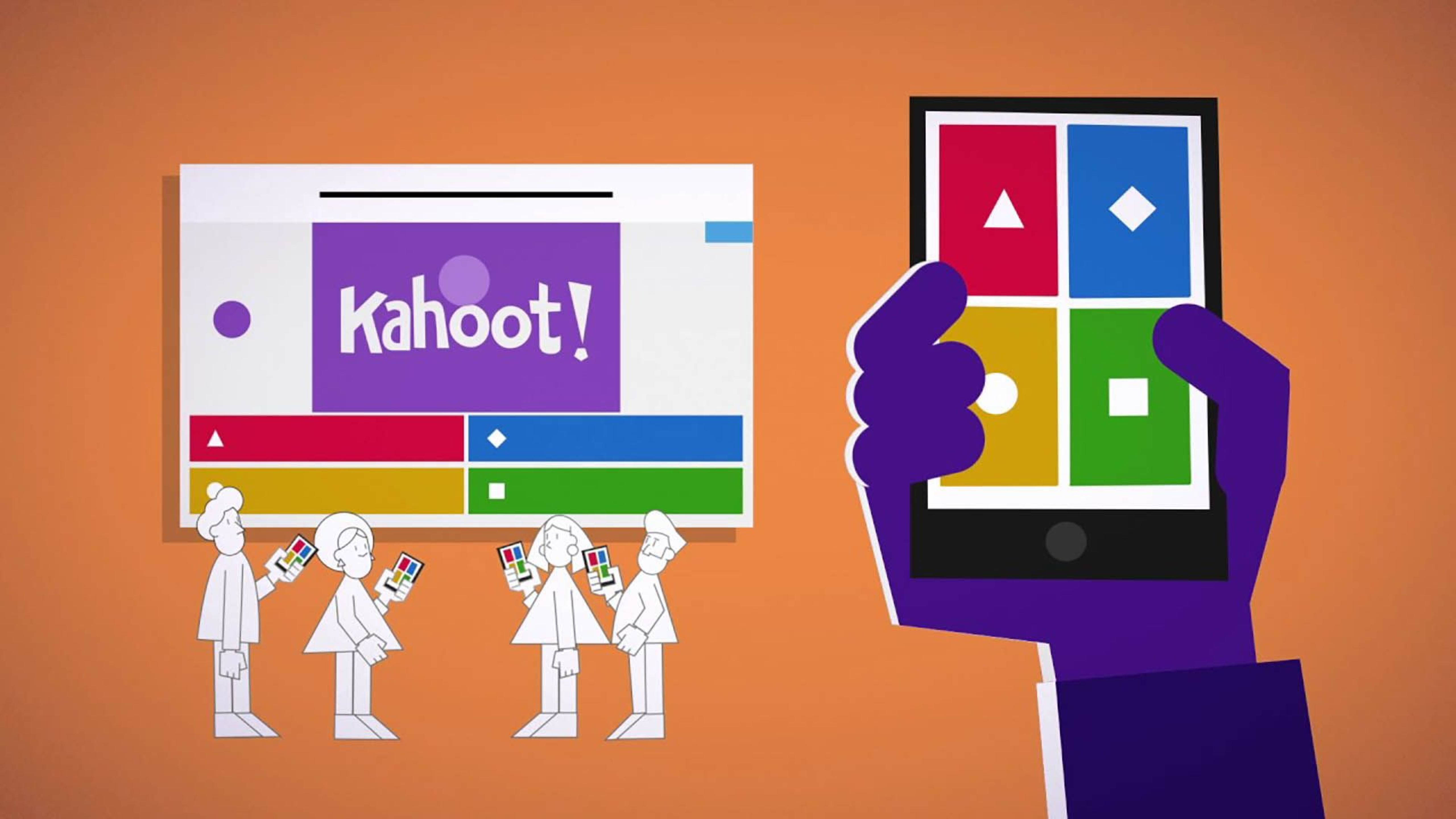 Kahoot, purple hand, phone, 5K Desktop Wallpaper