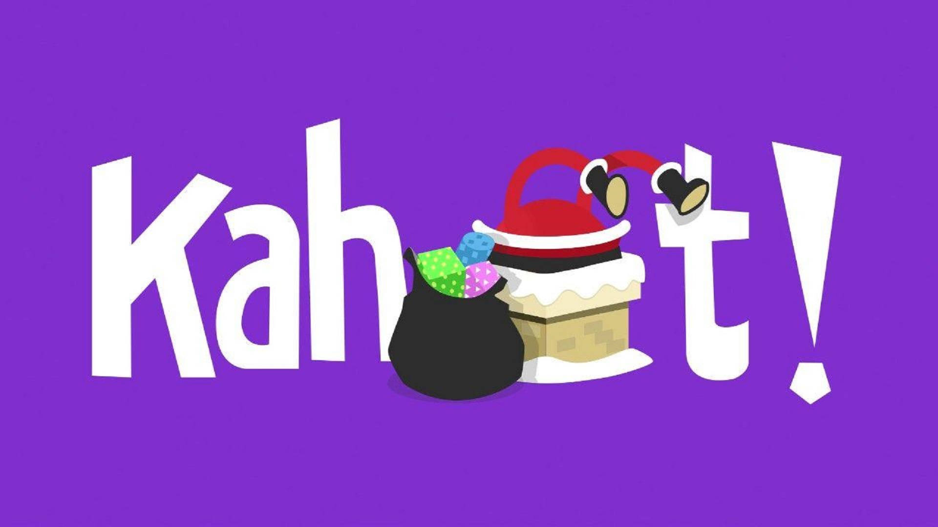 Kahoot!, purple background, cartoon cake, Full HD Desktop Wallpaper