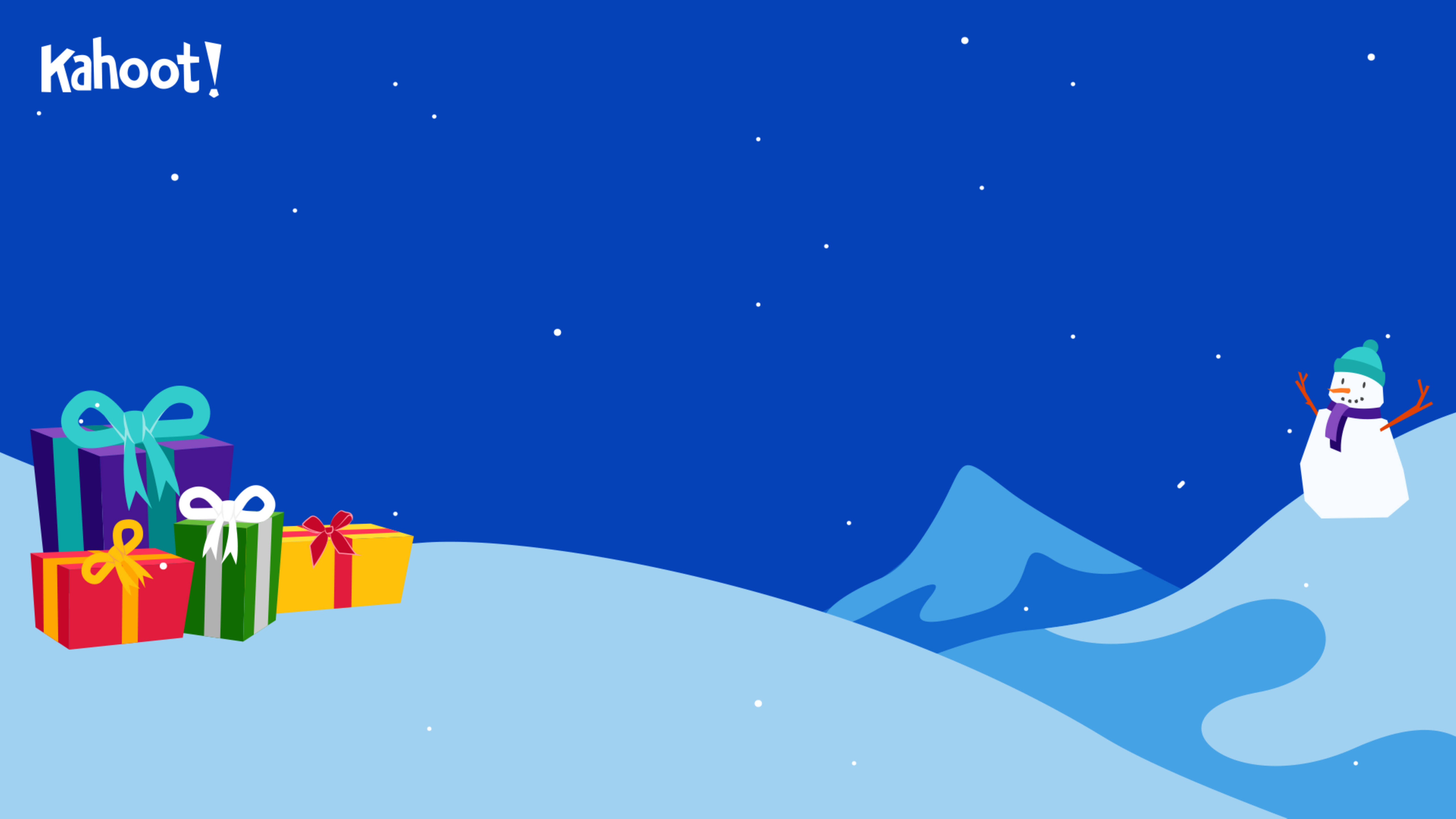 Kahoot, Winter Holiday Gifts, snowman, 5K Desktop Wallpaper