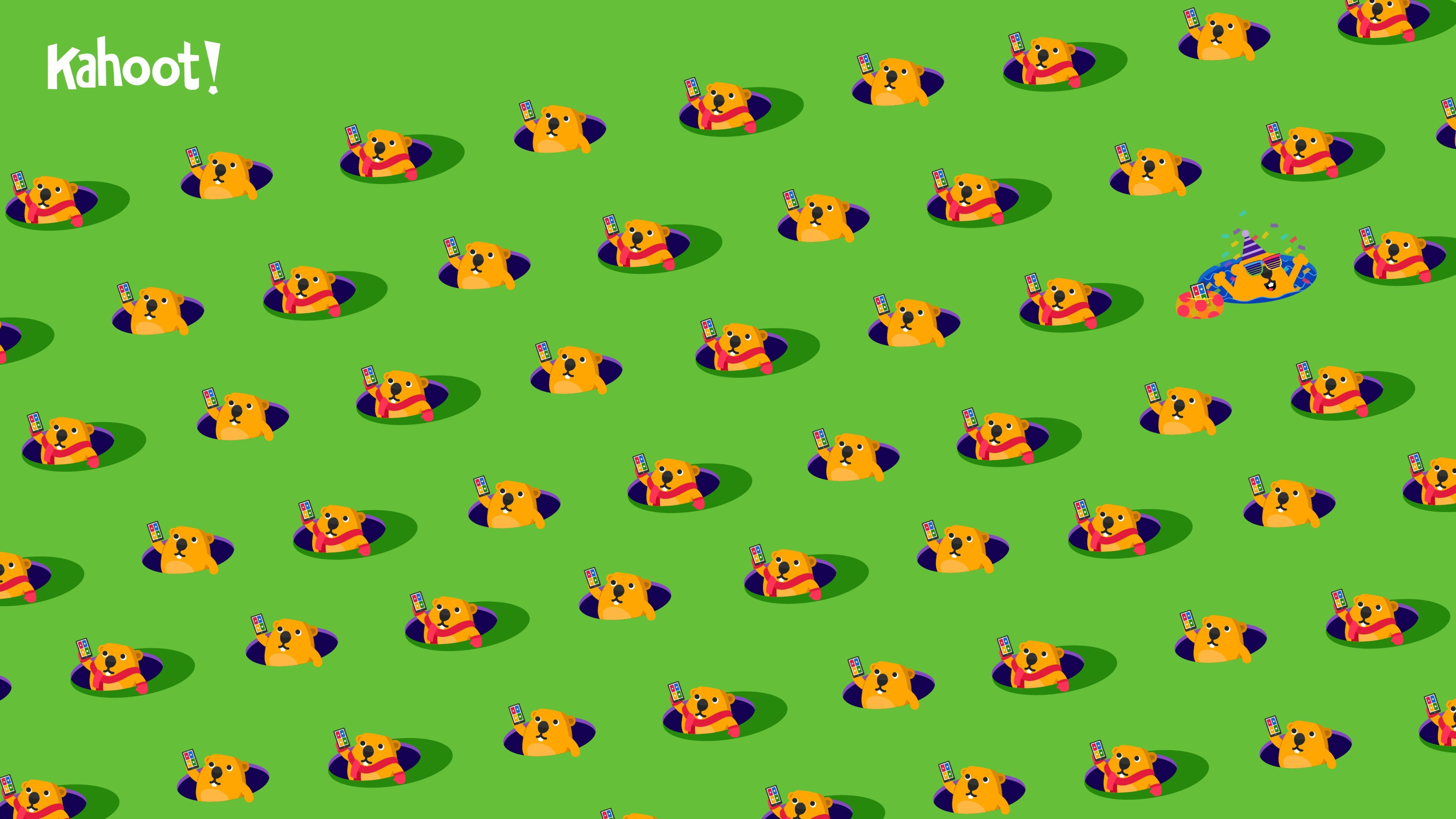 Kahoot, cartoon characters, phones, 5K Desktop Wallpaper