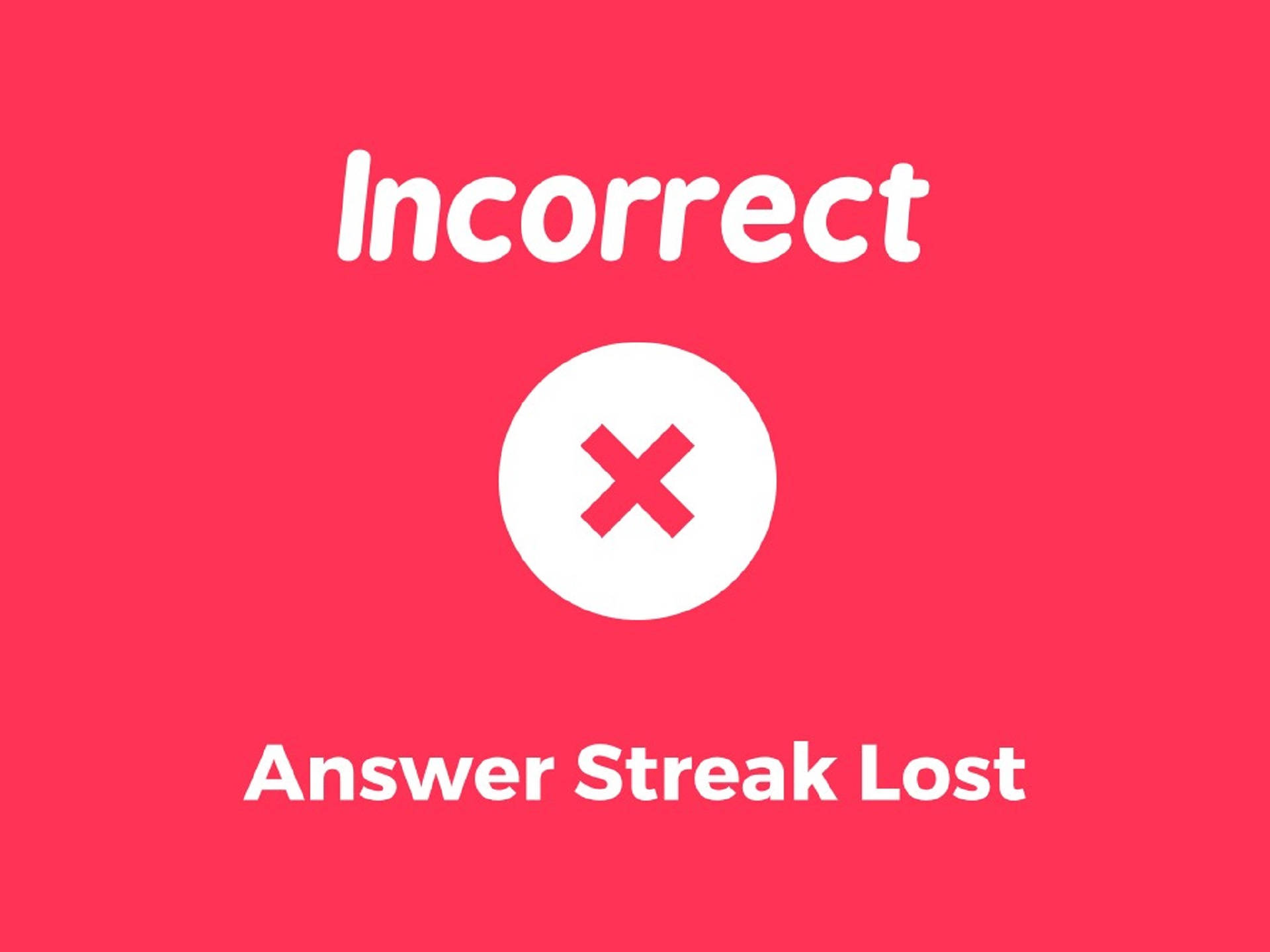 Kahoot, Incorrect, red background, Full HD Desktop Wallpaper