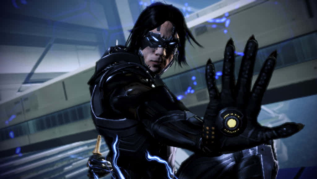 Kai Leng, black armor, glowing gauntlet, SD Desktop Wallpaper
