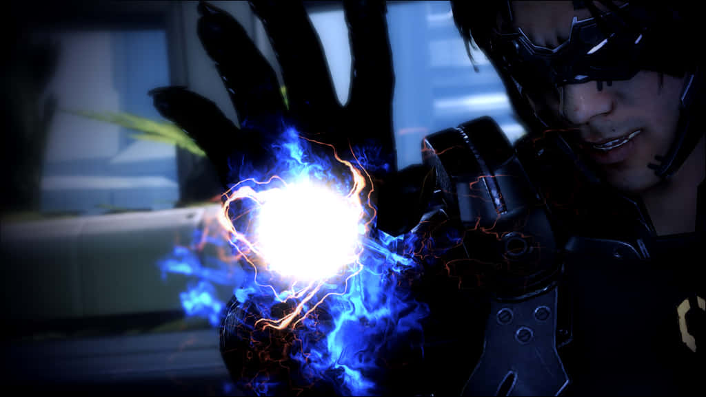 Kai Leng, electric blue, orange energy, SD Desktop Wallpaper