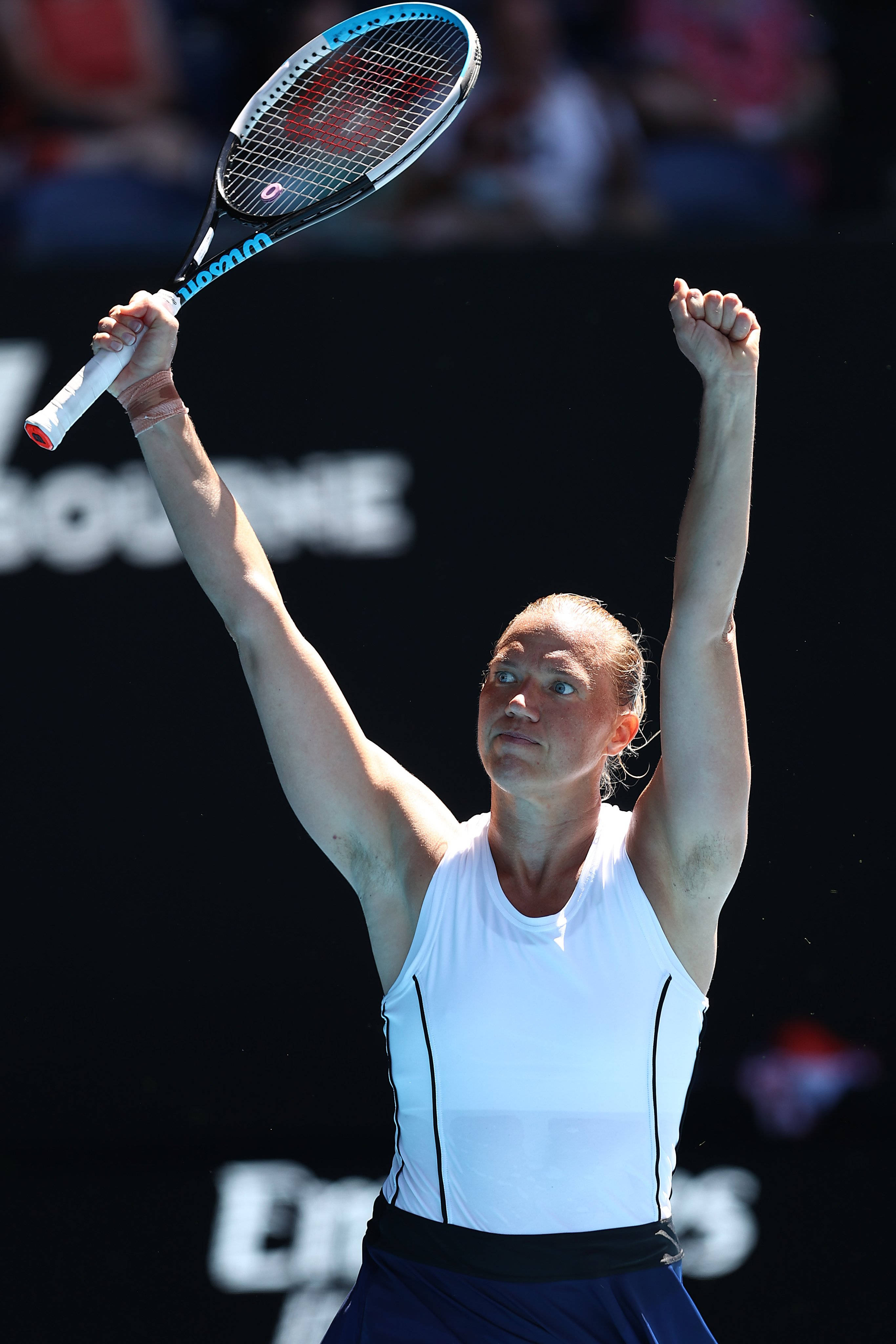 Kaia Kanepi, tennis player, racket, 4K Phone Wallpaper
