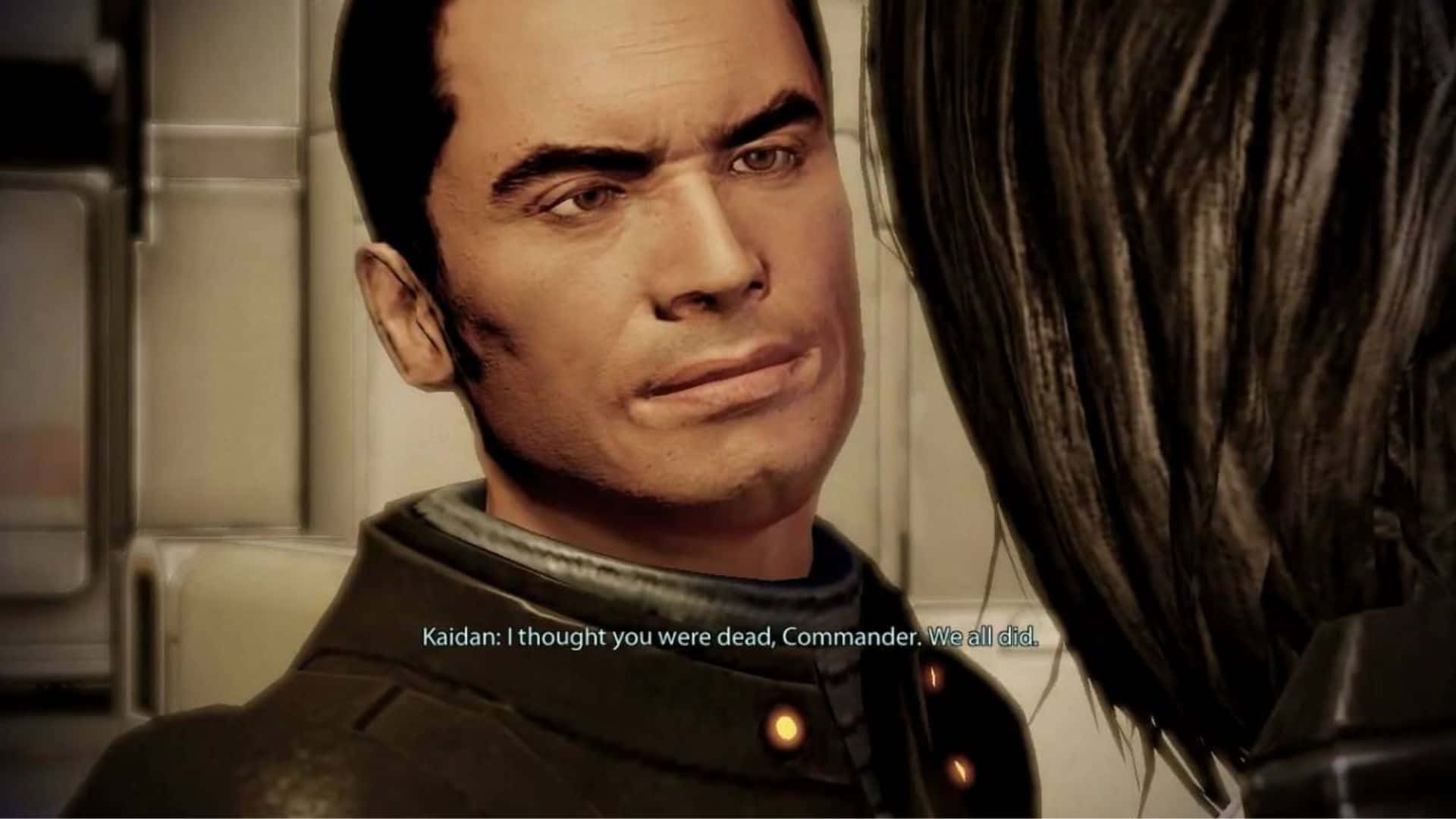 Kaidan Alenko, dark uniform, close-up, Full HD Desktop Wallpaper