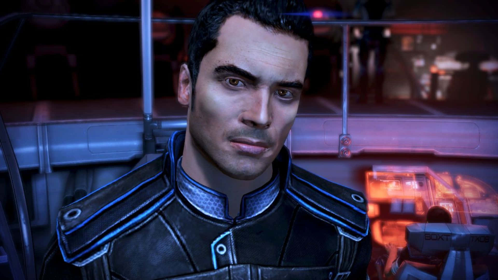 Kaidan Alenko, futuristic armor, glowing sci-fi cockpit, Full HD Desktop Wallpaper
