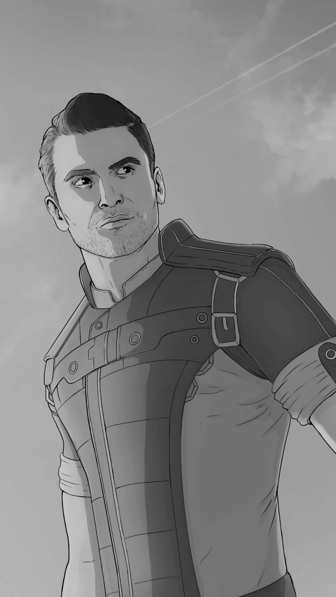 Kaidan Alenko, tactical gear, cloudy sky, Full HD Phone Wallpaper