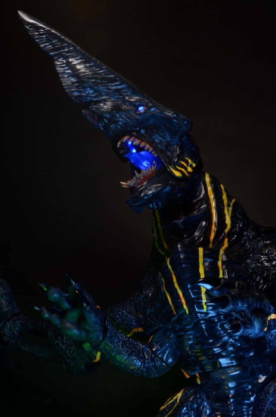 Kaiju, blue and yellow, glowing eyes, HD Phone Wallpaper