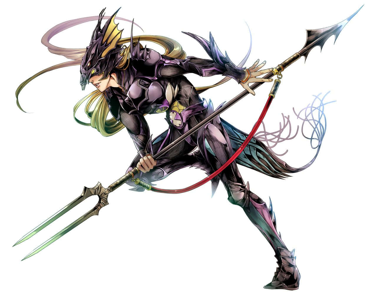 Kain Highwind, trident, dark armor, HD Desktop Wallpaper