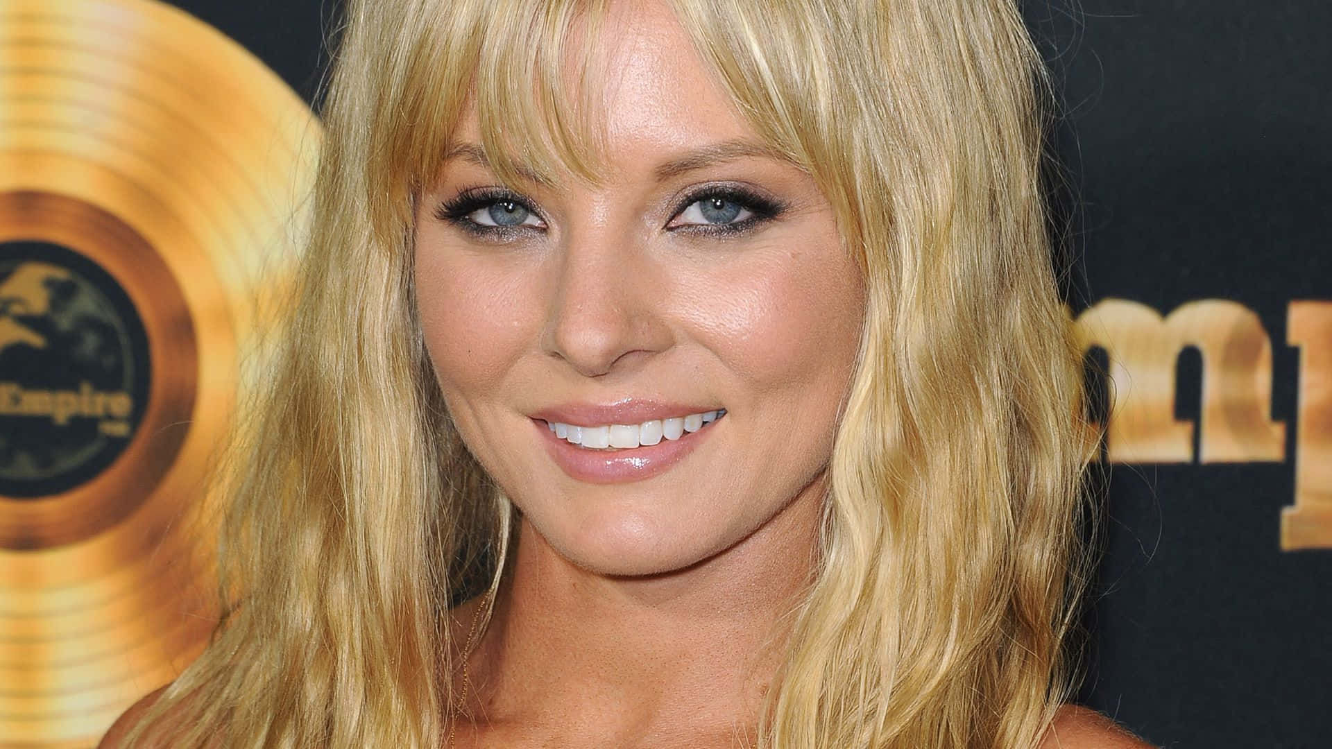 Kaitlin Doubleday, blonde woman, blue eyes, Full HD Desktop Wallpaper