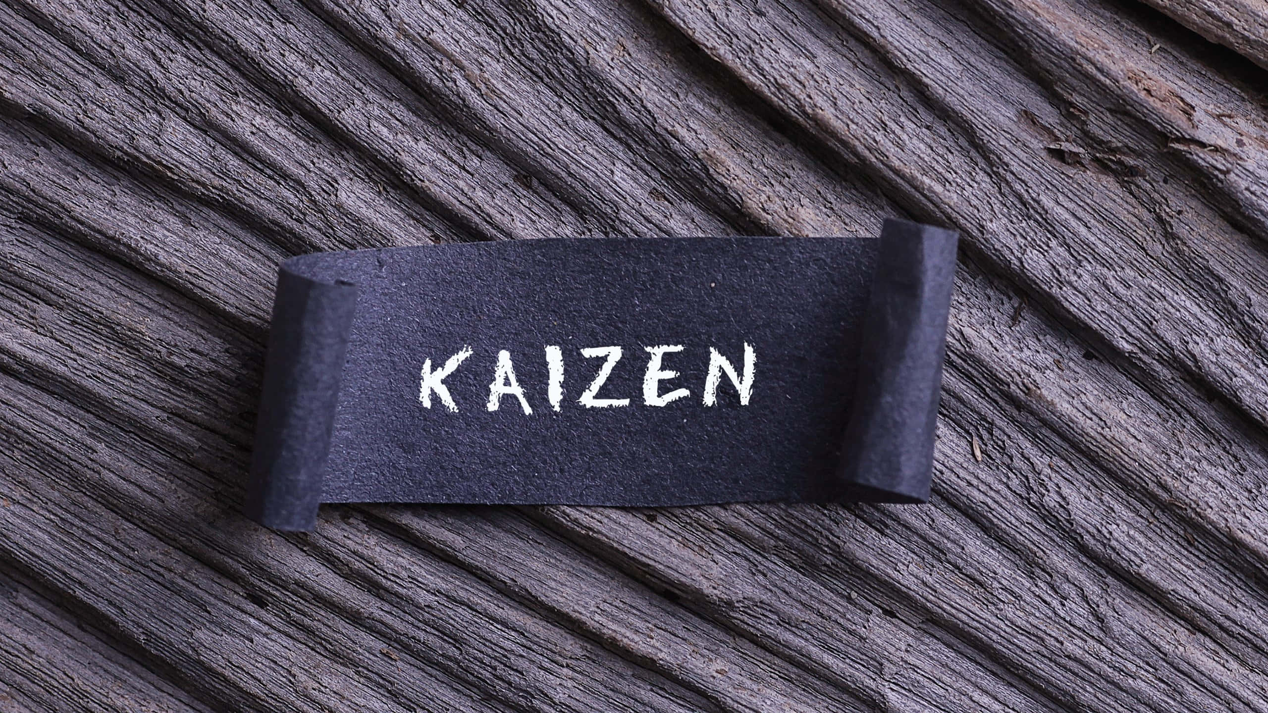 kaizen, white chalk, black chalkboard, 2K Desktop Wallpaper
