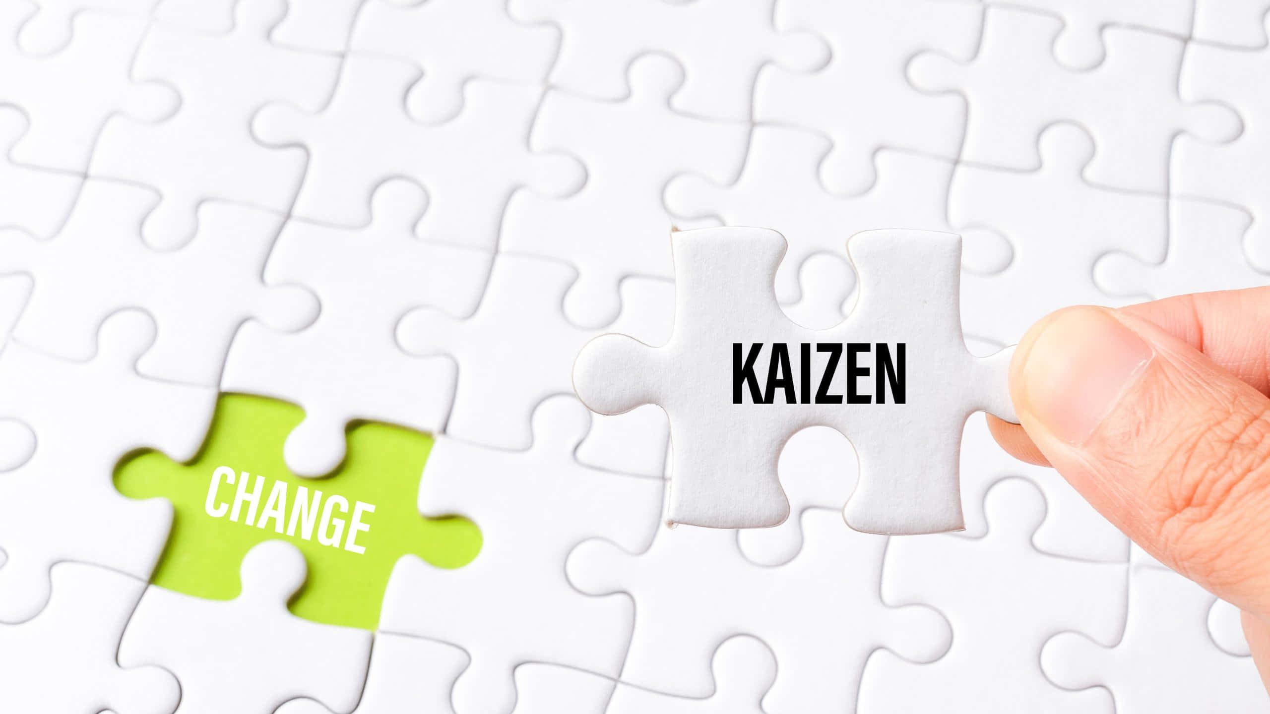 kaizen, puzzle piece, white puzzle, 2K Desktop Wallpaper