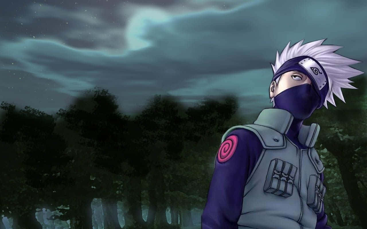Kakashi Aesthetic, masked anime ninja, spiky white hair, HD Desktop Wallpaper