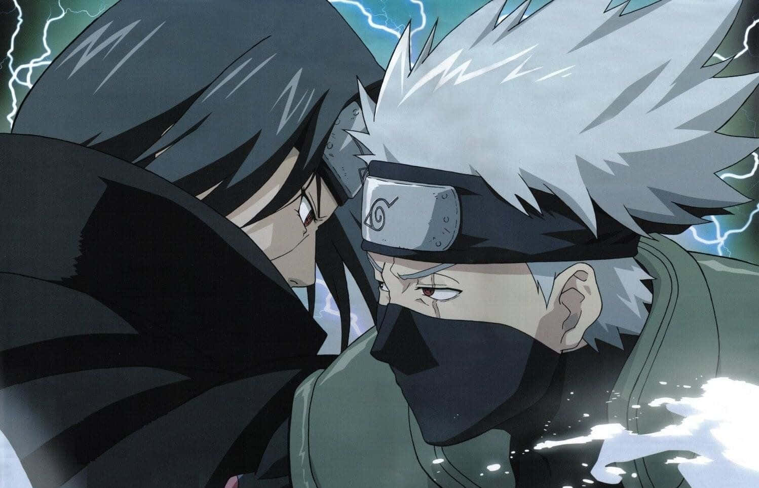 Kakashi Aesthetic, anime ninja, tense standoff, HD Desktop Wallpaper