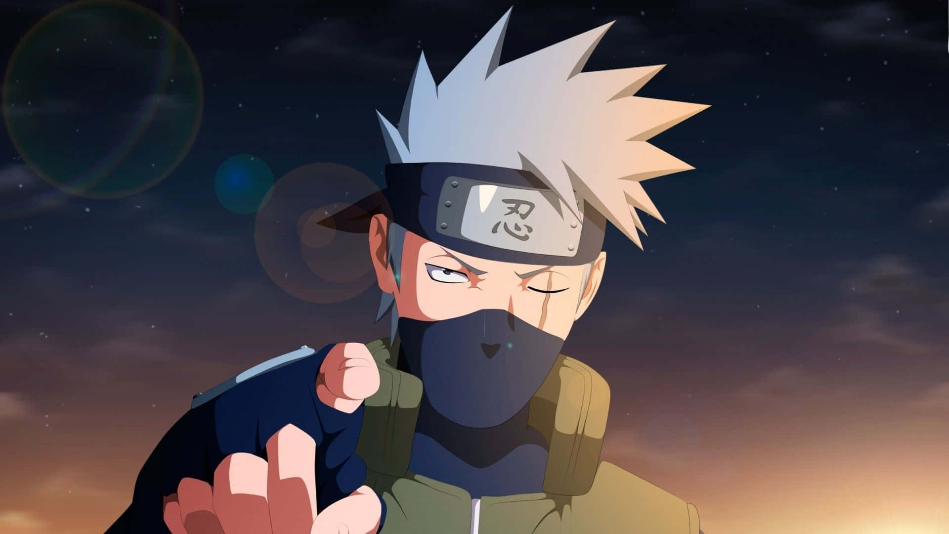 Kakashi Aesthetic, spiky white hair, mask, Full HD Desktop Wallpaper
