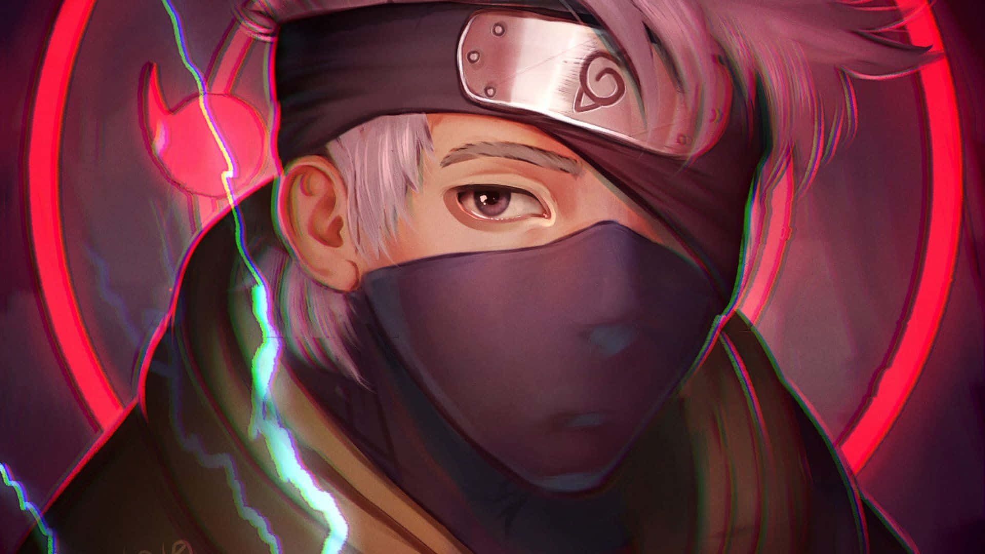 Kakashi Aesthetic, masked anime ninja, silver hair, Full HD Desktop Wallpaper