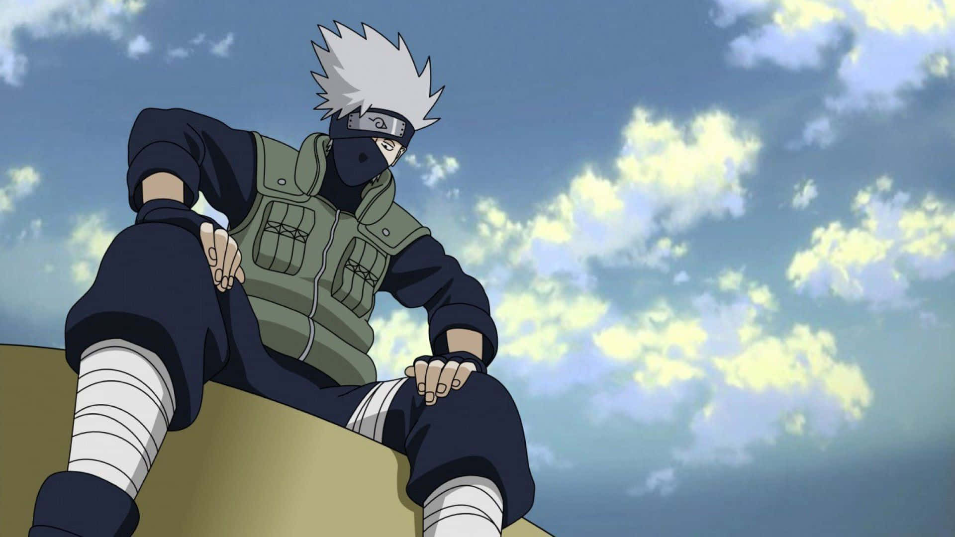 Kakashi Aesthetic, spiky-haired ninja, mask, Full HD Desktop Wallpaper