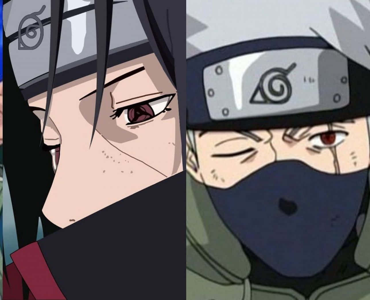 Kakashi, Itachi, red eyes, HD Desktop Wallpaper