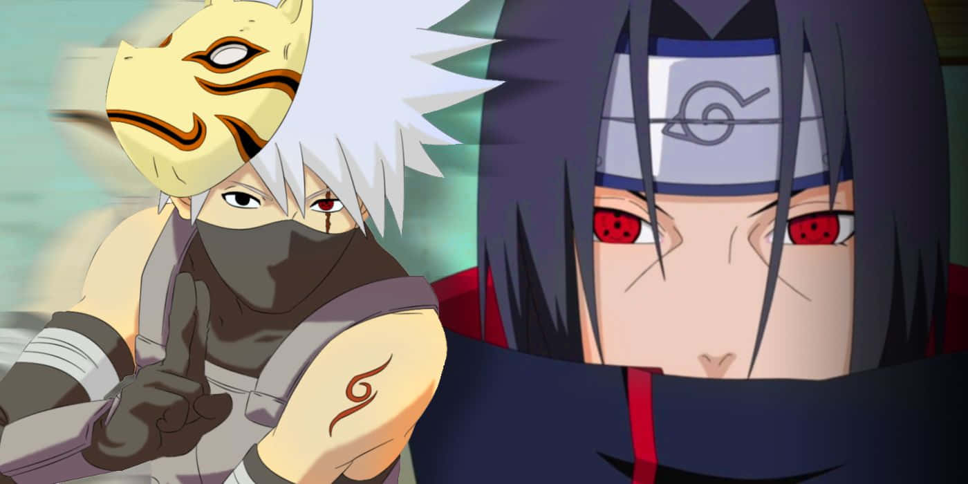 Kakashi, Itachi, white hair, HD Desktop Wallpaper
