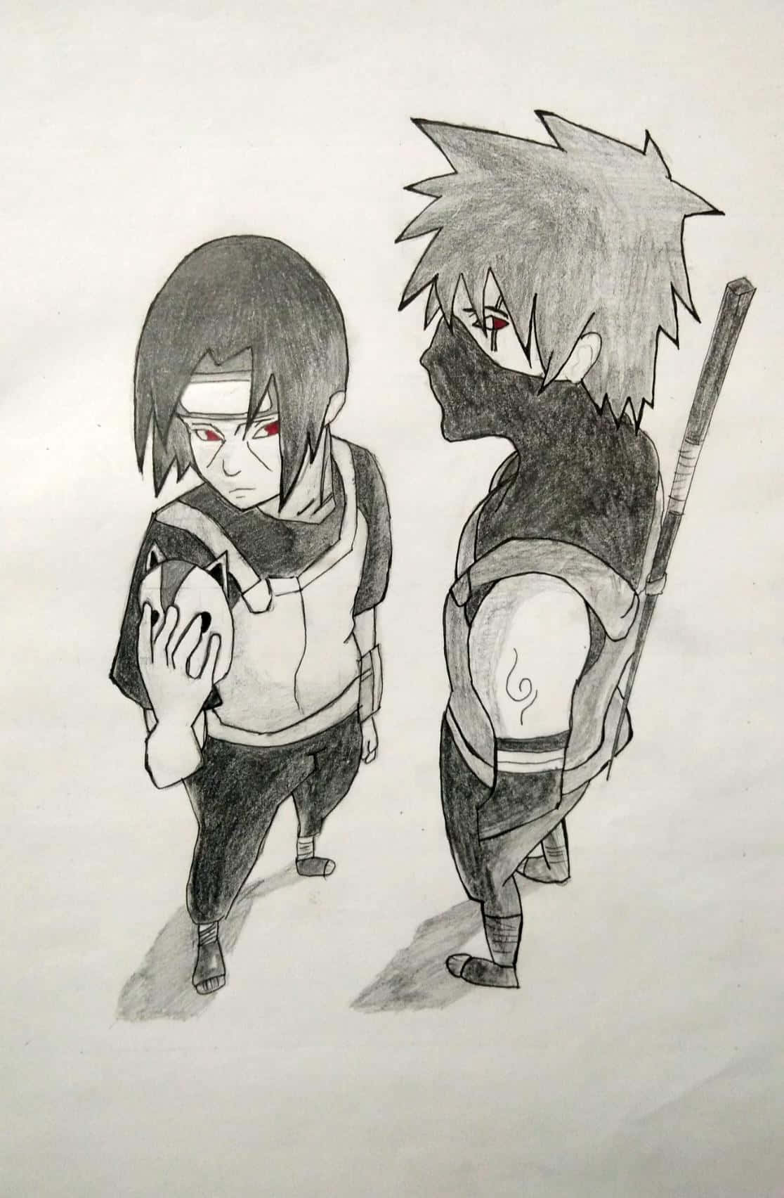 Kakashi, Itachi, chibi anime characters, HD Phone Wallpaper