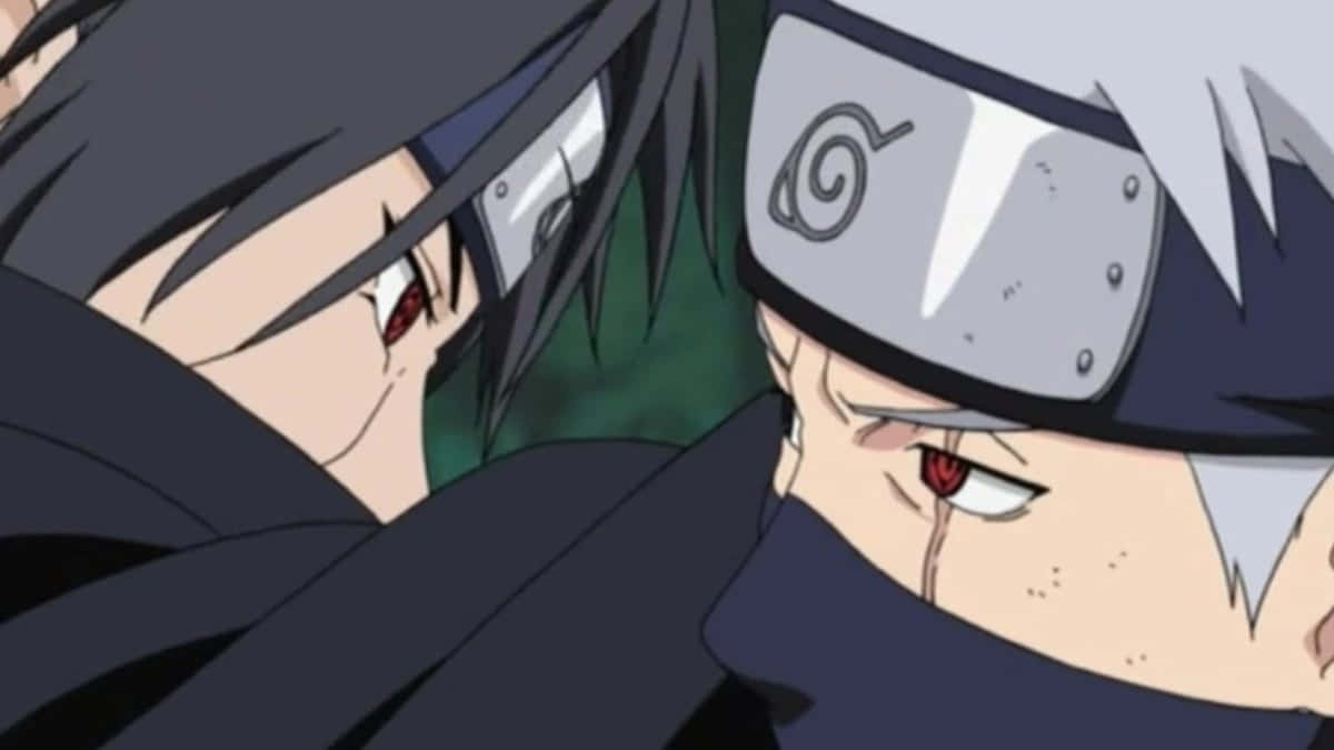 Kakashi, Itachi, red eyes, SD Desktop Wallpaper