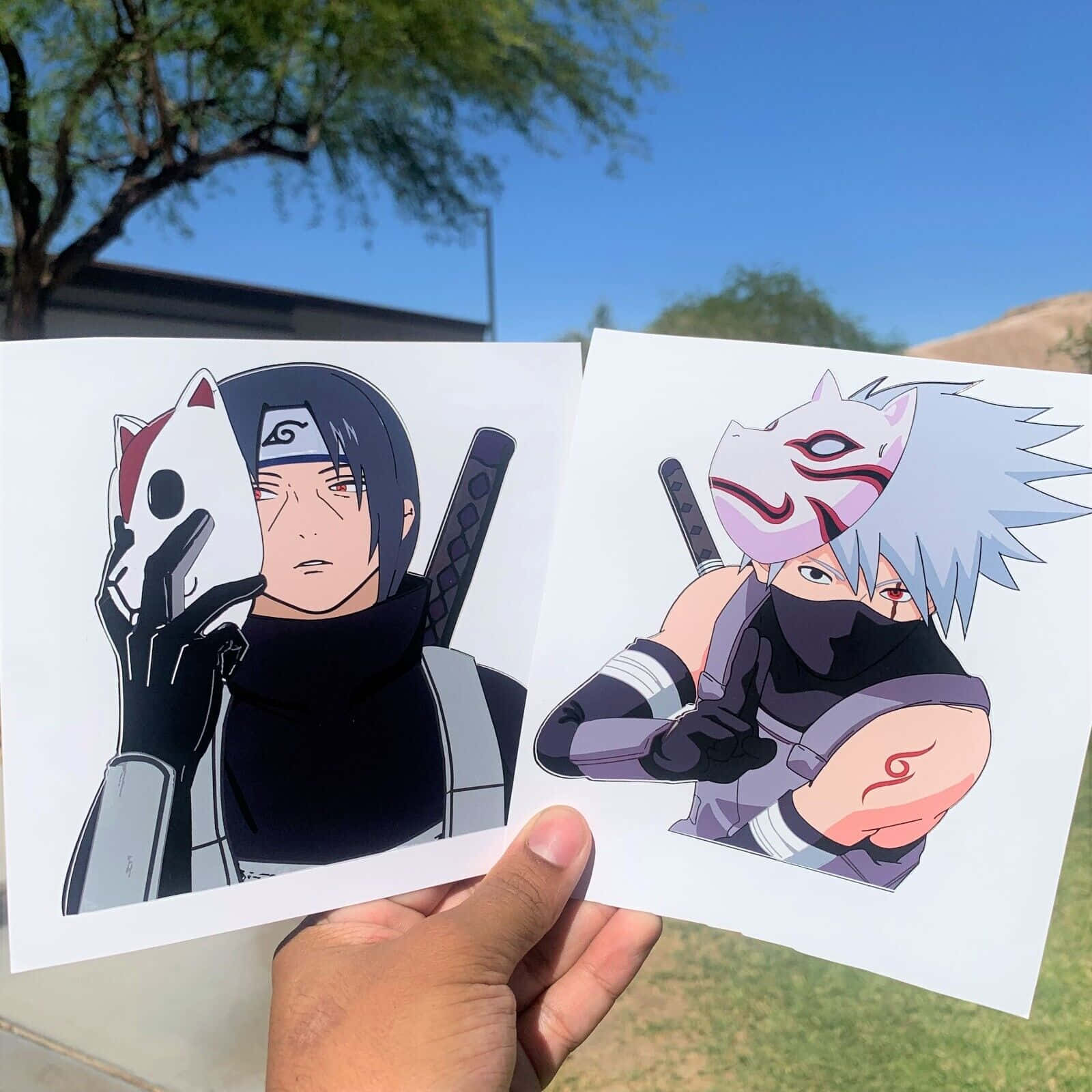 Kakashi, Itachi, masked ninja characters, HD Desktop Wallpaper