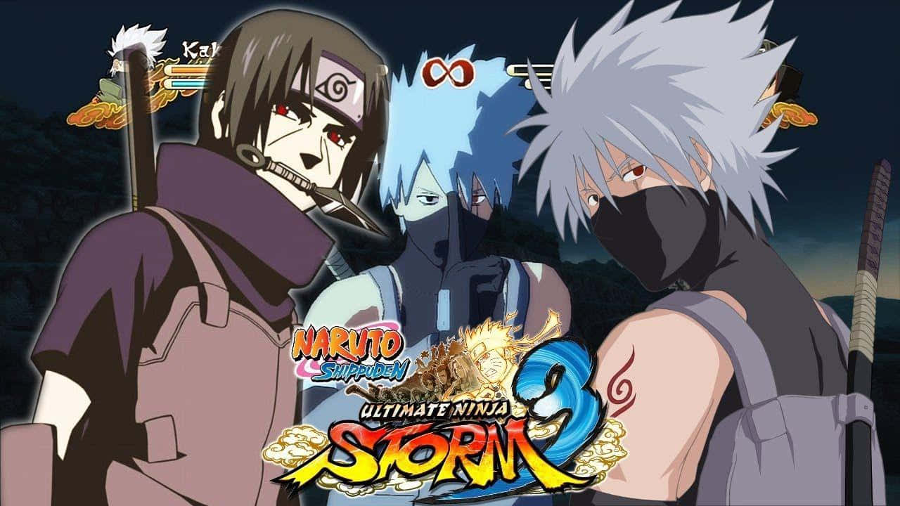 Kakashi, Itachi, dark night sky, HD Desktop Wallpaper