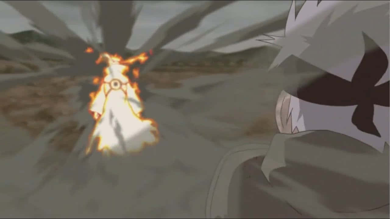 Kakashi, Minato, fiery glowing technique, HD Desktop Wallpaper