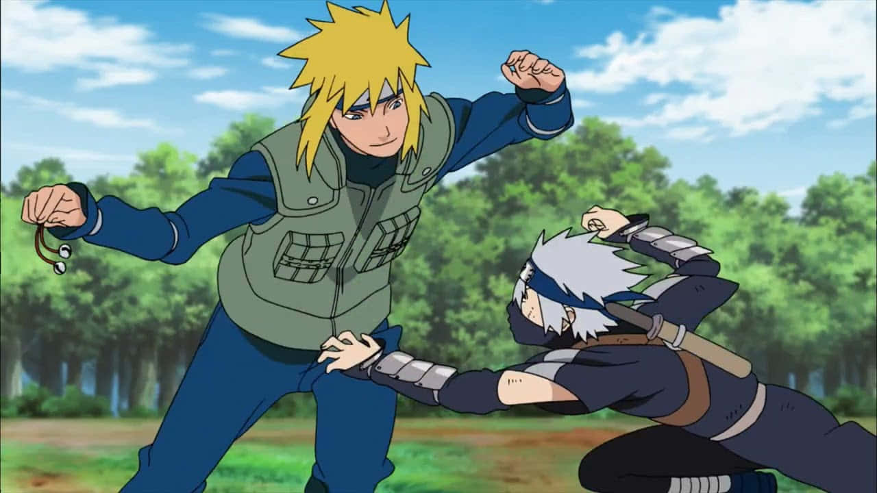 Kakashi, Minato, forest clearing, HD Desktop Wallpaper