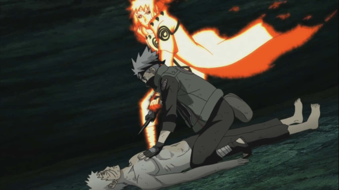 Kakashi, Minato, fox spirit, HD Desktop Wallpaper