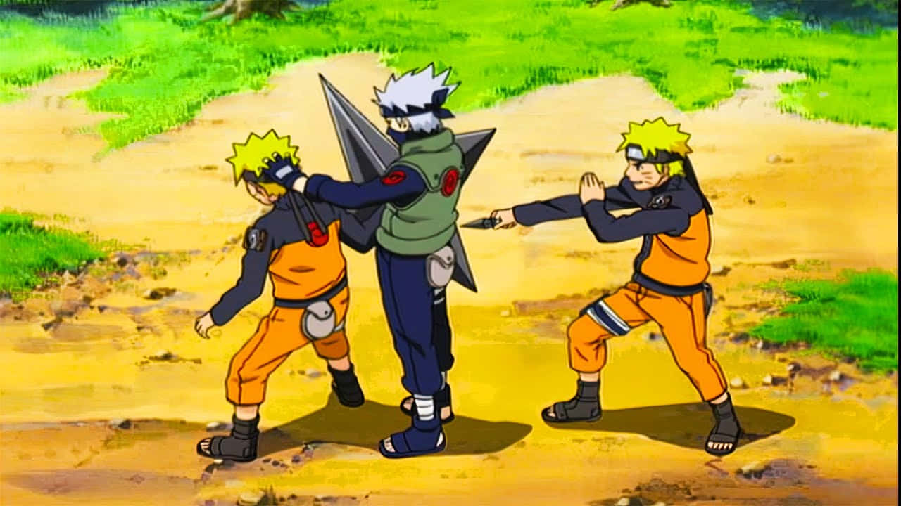 Kakashi, Naruto, orange and green gear, HD Desktop Wallpaper