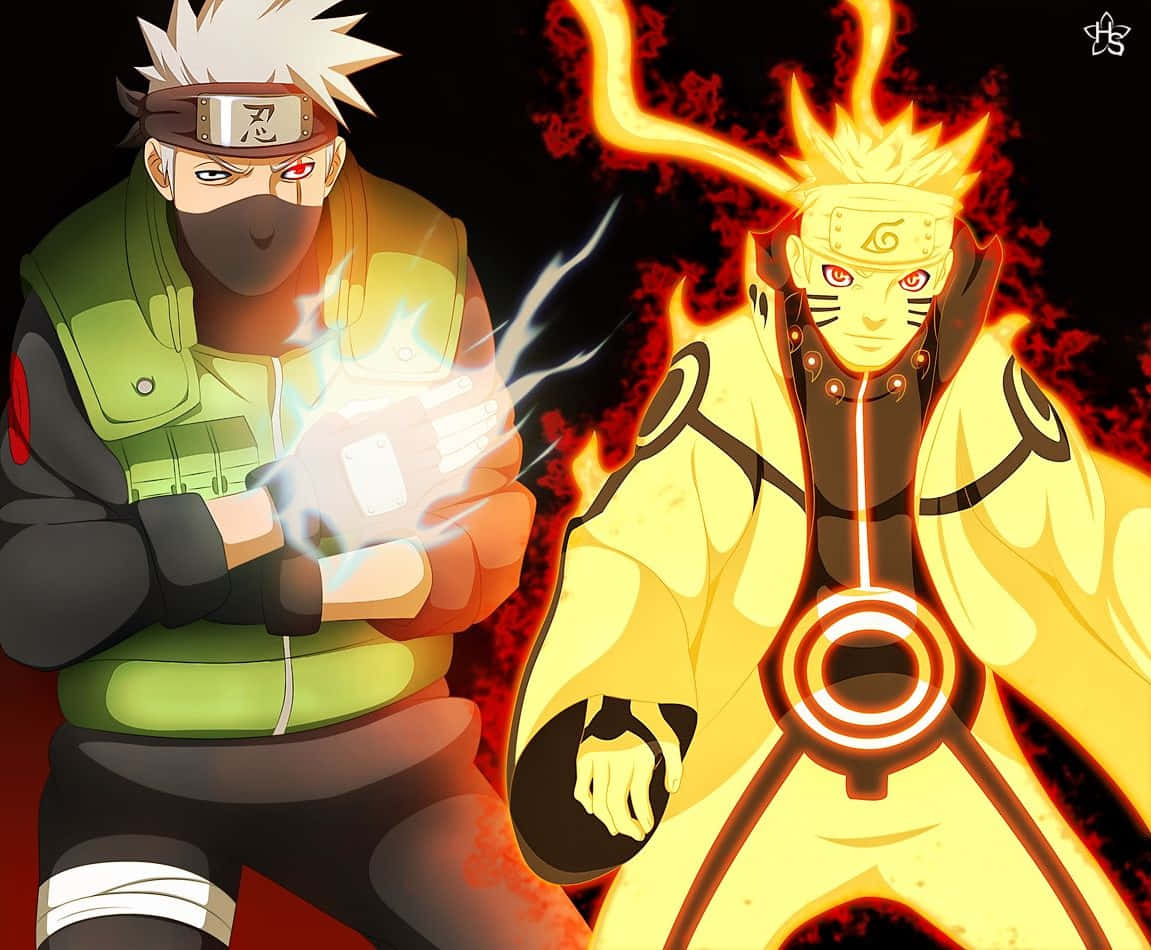 Kakashi, Naruto, chakra fists, SD Desktop Wallpaper
