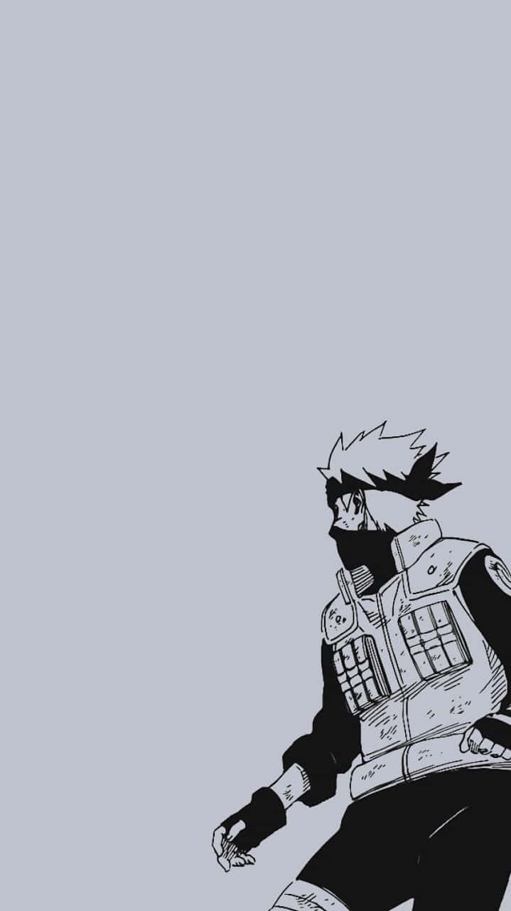 Kakashi, black and white anime ninja, tactical vest, HD Phone Wallpaper