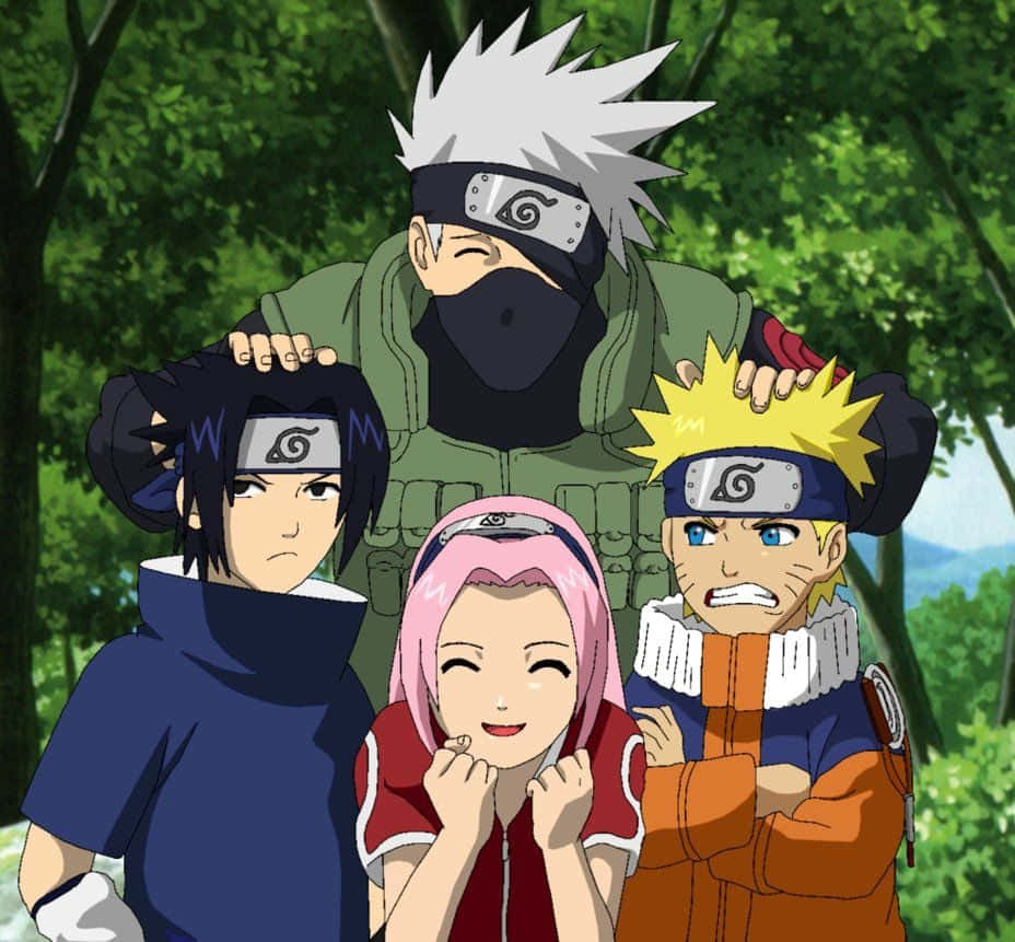 Team 7, Naruto, Kakashi, SD Desktop Wallpaper