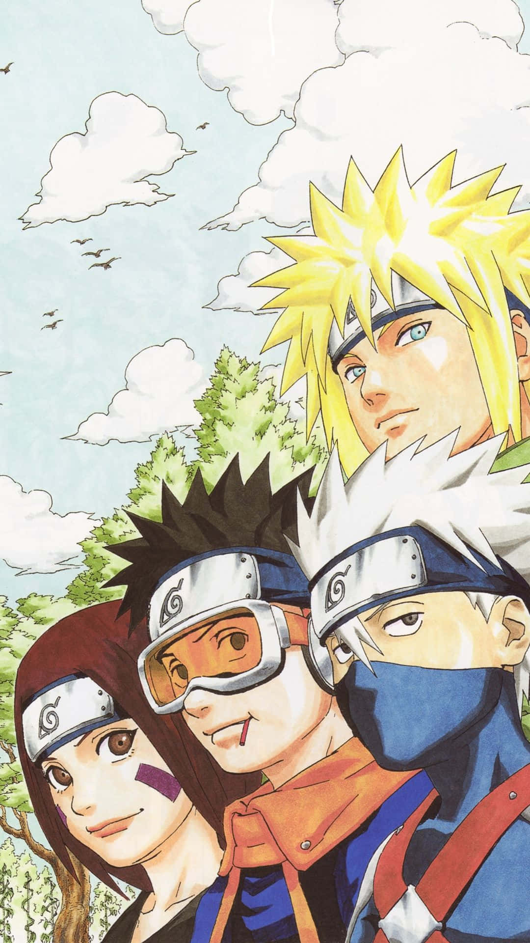 Kakashi, Obito, anime ninja characters, Full HD Phone Wallpaper
