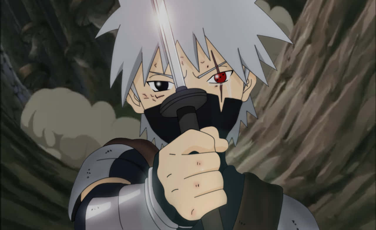 Kakashi Hatake Kid, silver hair, red eye, HD Desktop Wallpaper