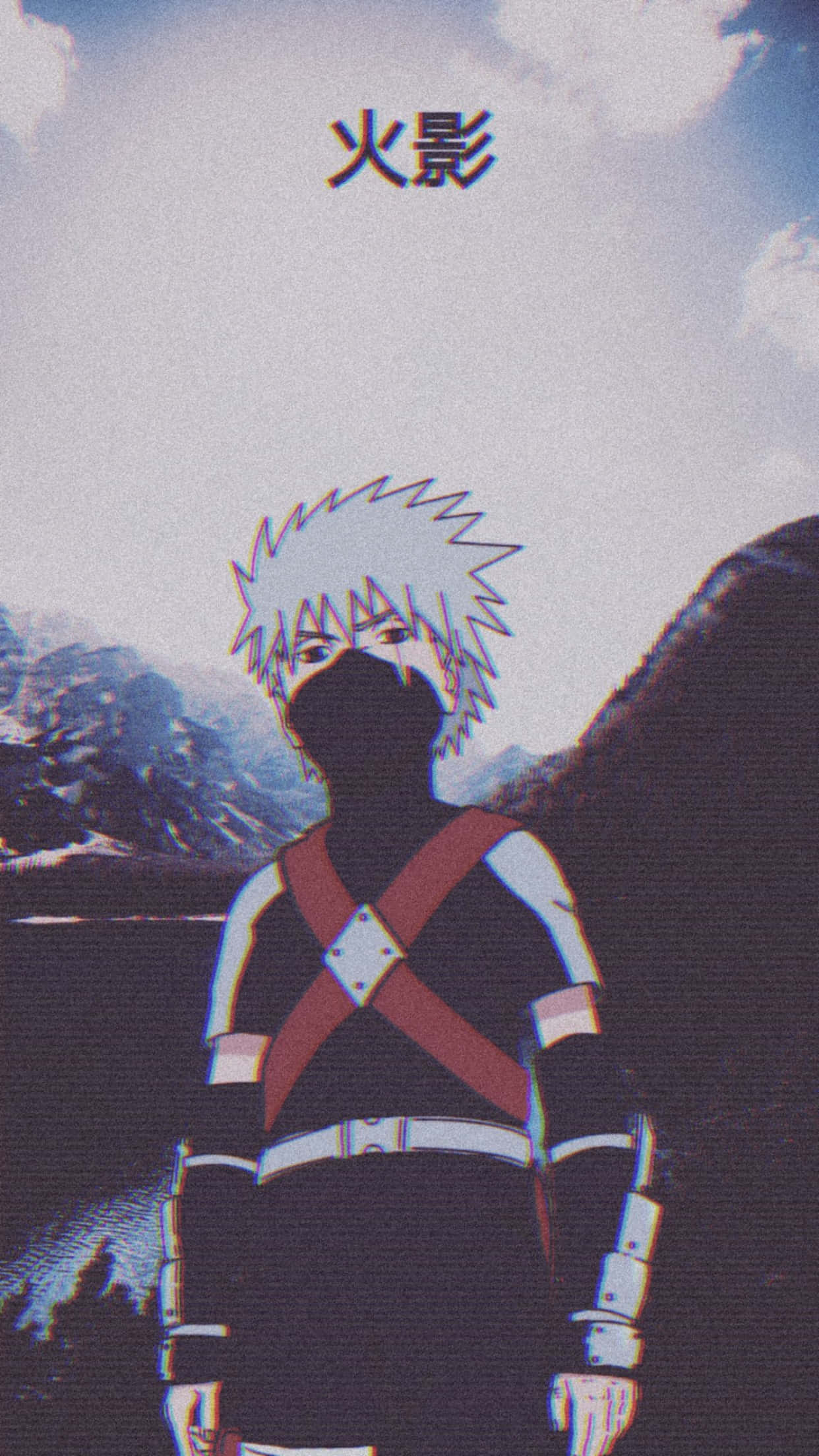 Kakashi Hatake Kid, spiky white hair, red cross armor, Full HD Phone Wallpaper