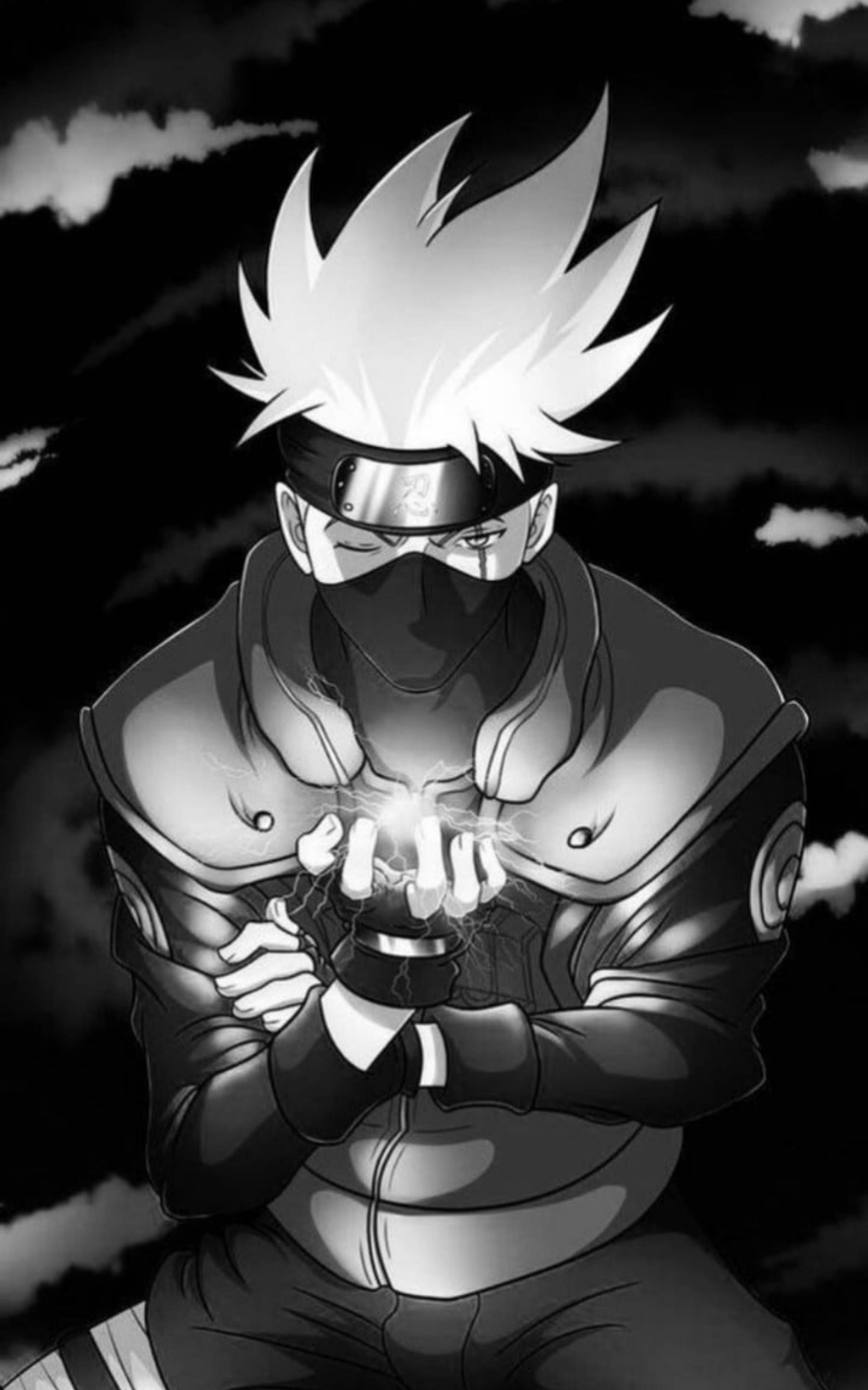 Kakashi Hatake, spiky hair, mask, 2K Phone Wallpaper
